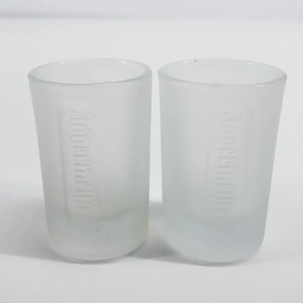 Jagermeister Frosted Shot Glasses Set of 2 Barware 1 oz